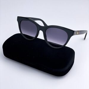 NEW GUCCI GG0763S 001 Black Gray Gradient Cat Eye Women Sunglasses